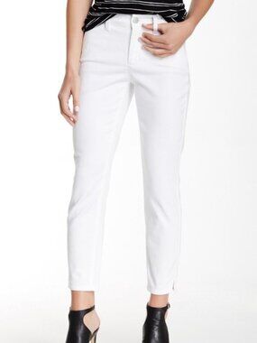 NYDJ NOT YOUR DAUGHTERS JEANS Aileen Stretch Ankle Trouser Jeans White Cropped 4